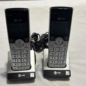 AT&T Cordless Phone Handsets w Charging Bases Caller ID Call Block Tested Works